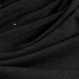 Viscose Polyester Stretch Chunky Knit Fabric, 180 gsm — Black — photo 2
