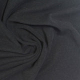 Tencel Lyocell Acetate Stretch Rib Knit Fabric, 210 gsm, 155 cm — Black — photo 2