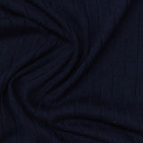 Polyester Viscose Rib Knit Fabric, 160 gsm, 160 cm — Navy — photo 2
