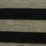 Black Horizontal-Stripe Jersey Knit, Polyester — photo 2