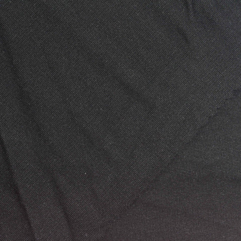 Viscose Nylon Stretch Ponte Knit Fabric, 320 gsm, 155 cm — Black, ref EF-267458