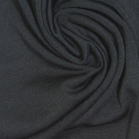 Dark Grey Marl Jersey Knit, Viscose, 198 gsm