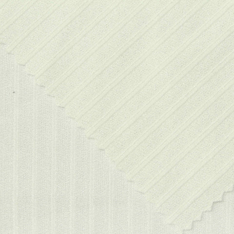 Polyester Stretch Rib Knit Fabric, 220 gsm, 165 cm — White