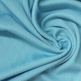 Polyester Stretch Rib Knit Fabric, 250 gsm, 144 cm — Blue — photo 2