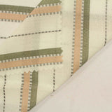 Cream Horizontal-Stripe Woven, Viscose — photo 2