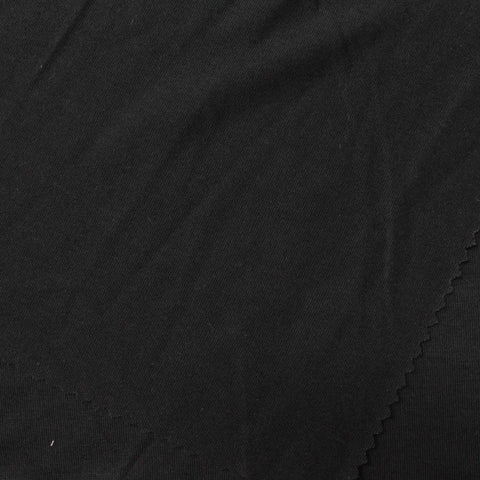 Polyester Viscose Jersey Knit Fabric, 146 gsm, 170 cm — Black