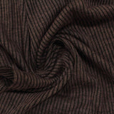 Heathered Brown Marl Rib Knit, Poly-Viscose — photo 2