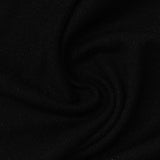 Polyester Stretch Interlock Knit Fabric, 418 gsm, 155 cm — Black — photo 2