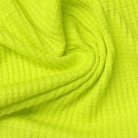 Cotton Polyester Waffle Knit Fabric, 186 gsm, 160 cm — Yellow