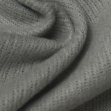 Brushed Polyester Stretch Rib Knit Fabric, 225 gsm, 160 cm — Grey — photo 2