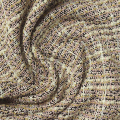 Pink Textured Interlock Knit, Polyester