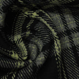 Black Plaid Knit, Poly-Viscose — photo 2