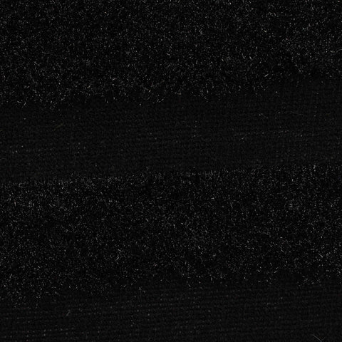 Black Horizontal-Stripe Jersey Knit, Polyester, 258 gsm