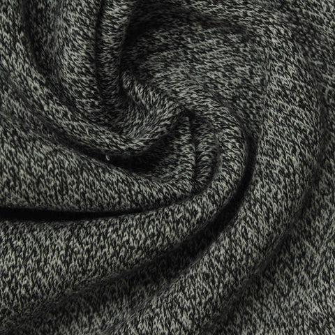 Heather Grey Marl French Terry, Poly-Viscose, 230 gsm