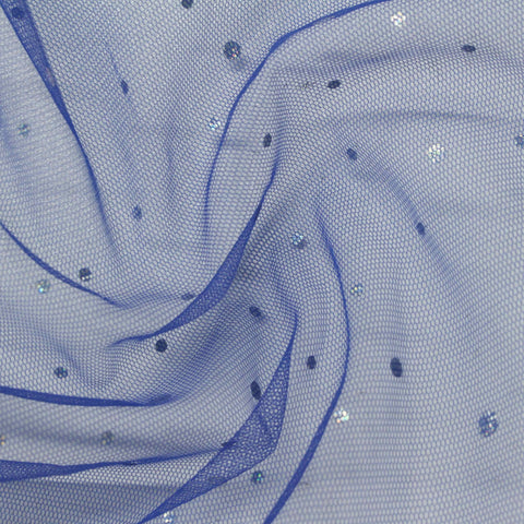 100% Polyester Mesh Fabric, 23 gsm, 150 cm — Blue