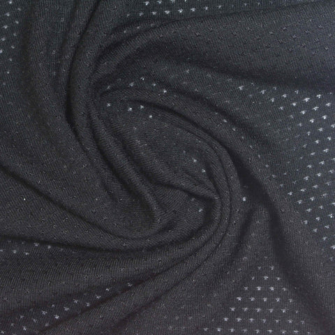 Black Dot Mesh, Poly-Viscose