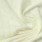 Cream Tone-on-Tone Pointelle Knit, Poly-Viscose — photo 2