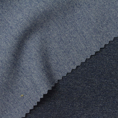 Dark Blue Marl Ponte Knit, Poly-Viscose, 280 gsm