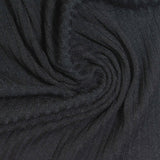 Polyester Viscose Stretch Rib Knit Fabric, 275 gsm, 162 cm — Grey — photo 2