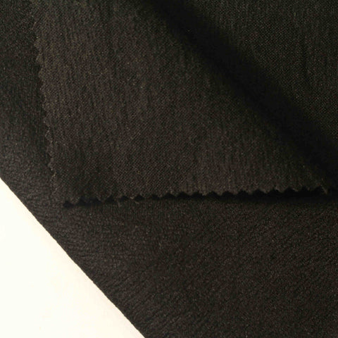 Jacquard Viscose Nylon Blend Stretch Knit Fabric, 420 gsm, 160 cm — Black, ref EF-207162