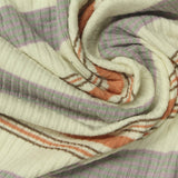 Purple Horizontal-Stripe Rib Knit, Viscose — photo 2