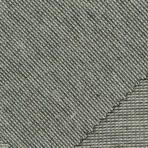Dark Grey Marl Rib Knit, Polyester, 193 gsm