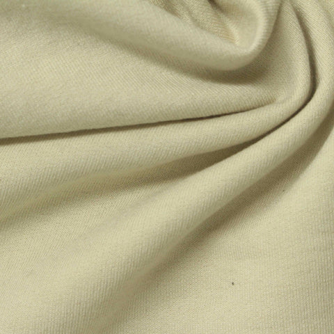 Brushed Polyester Viscose Stretch French Terry Fabric, 280 gsm, 155 cm — Khaki