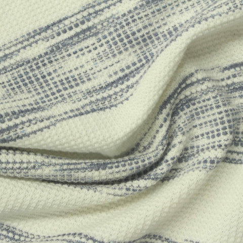 Grey Horizontal-Band Jacquard, Poly-Cotton