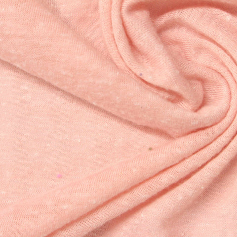Light Pink Marl Knit, Poly-Linen