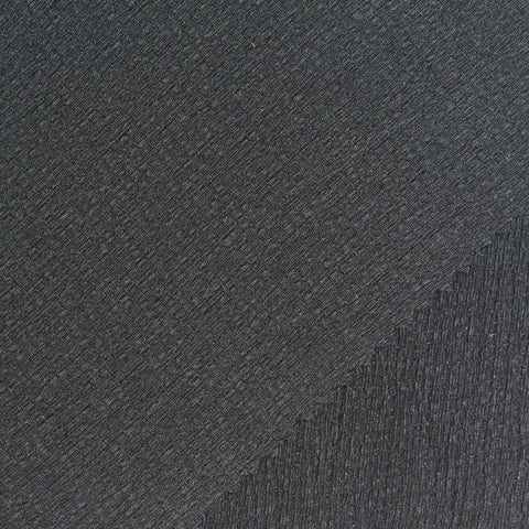 Black Textured Warp Knit, Polyester