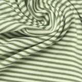 Green Horizontal-Stripe Jersey Knit, Poly-Spandex — photo 2