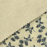 Dark Blue Floral Jacquard, Polyester — photo 2