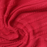 Red Tone-on-Tone Chunky Knit, Polyester — photo 2
