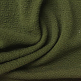 Olive Green Tone-on-Tone Interlock Knit, Polyester — photo 2