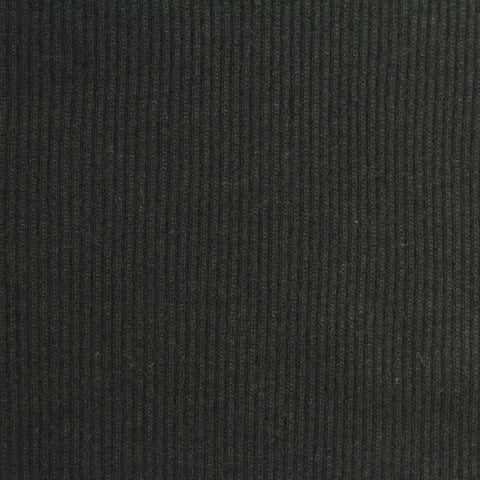 100% Cotton Rib Knit Fabric, 140 gsm, 112 cm — Black