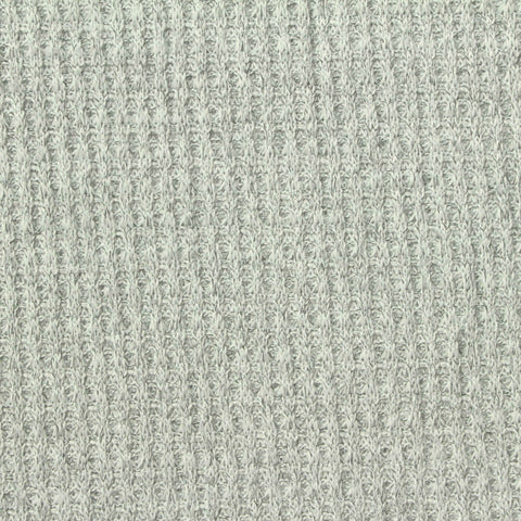 Polyester Stretch Waffle Knit Fabric, 227 gsm, 170 cm — Grey
