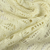 Cream Leaf Pointelle Knit, Poly-Cotton — photo 2