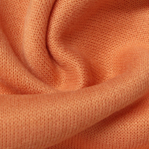 100% Polyester Chunky Knit Fabric, 251 gsm, 160 cm — Orange
