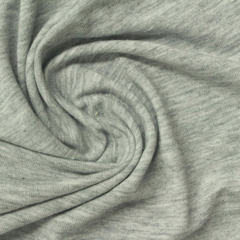Heather Grey Marl Jersey Knit, Poly-Viscose, 205 gsm