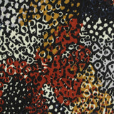 Black Abstract-Animal Print Linen-Look, Polyester — photo 2