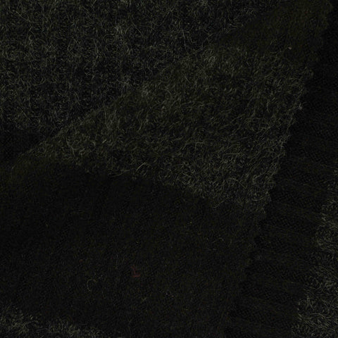 Dark Green Marl Rib Knit, Acrylic-Poly