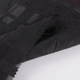 Black Geometric-Grid Jacquard, Viscose-Poly — photo 2