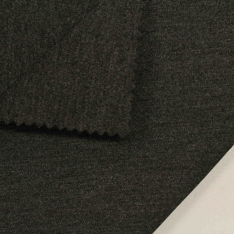 Black Heathered-Marl Ponte Knit, Viscose-Nylon