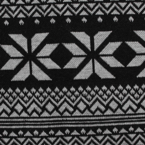 Black Geometric-Diamond Jacquard, Polyester, 346 gsm