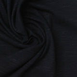 Tencel Lyocell Polyester Rib Knit Fabric, 150 gsm, 167 cm — Black — photo 2