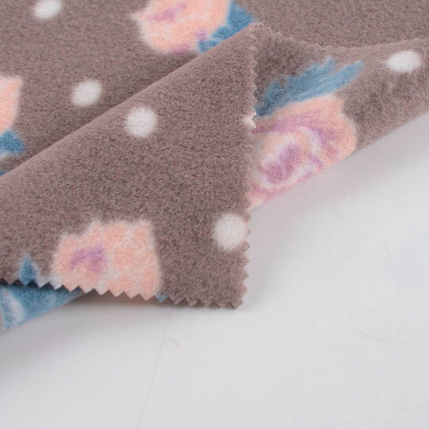Pink Roses Knit, Polyester, 206 gsm