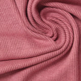 Viscose Stretch Rib Knit Fabric, 290 gsm, 120 cm — Pink — photo 2