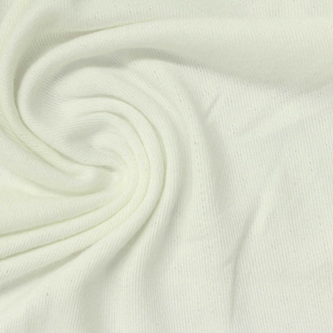 Jacquard Brushed Polyester Stretch Pointelle Knit Fabric, 190 gsm, 160 cm — White