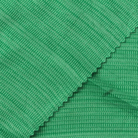 Green Tone-on-Tone Interlock Knit, Polyester, 170 gsm