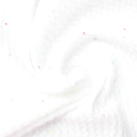 White Marl Waffle Knit, Polyester